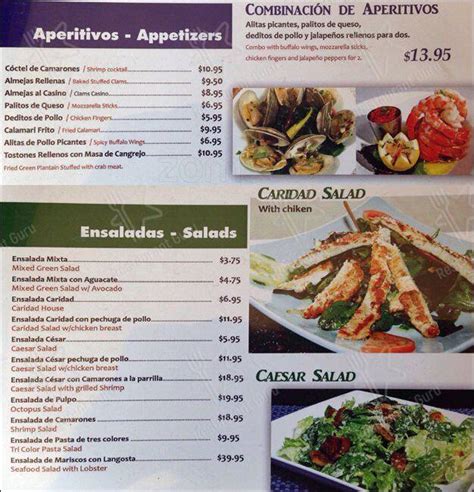 caridad china restaurant menu